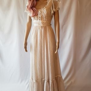 1970s Jessica McClintock Gunne Sax prairie gown